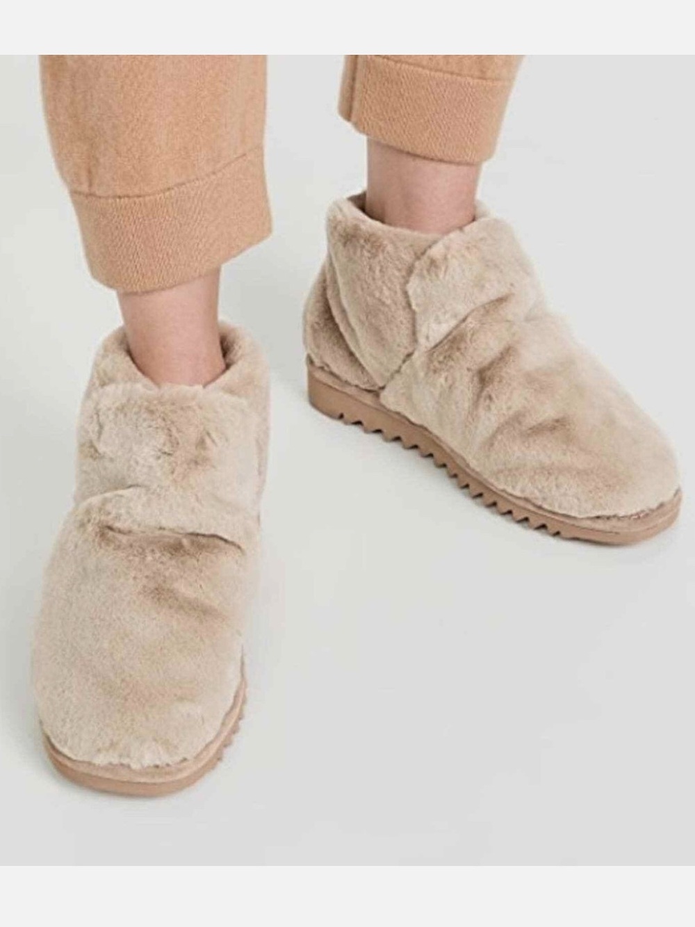Rag and Bone Eira Faux Fur Bootie Slipper sz 8.5 Beige